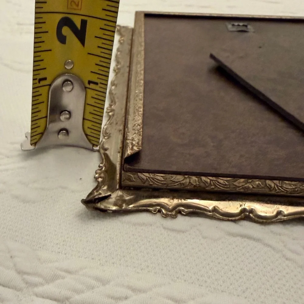 Vintage Hermitage Pottery Oval Burgundy Frame & Ornate Cream Gold Frame Set 2pc
